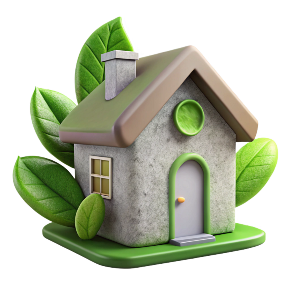 wonderful abstract Sustainable Living Home Eco Friendly Design Isolated png