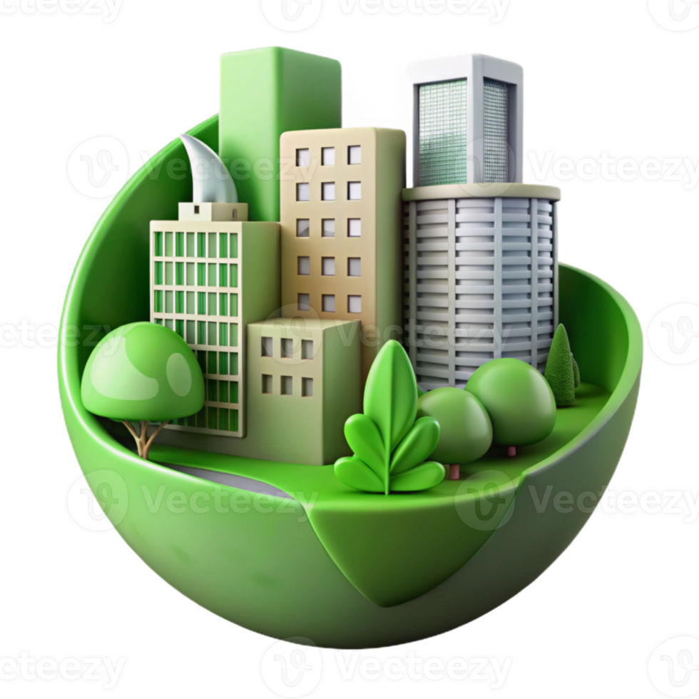 stunning vintage Sustainable Urban Design Element Cutout with Green Detail high quality png