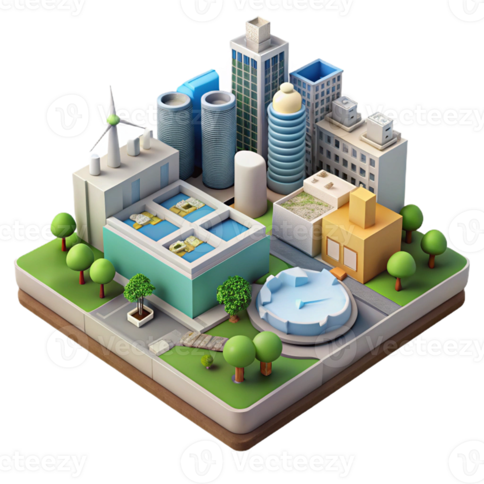 beautiful traditional Sustainable Urban Development Plan Isolated professional png