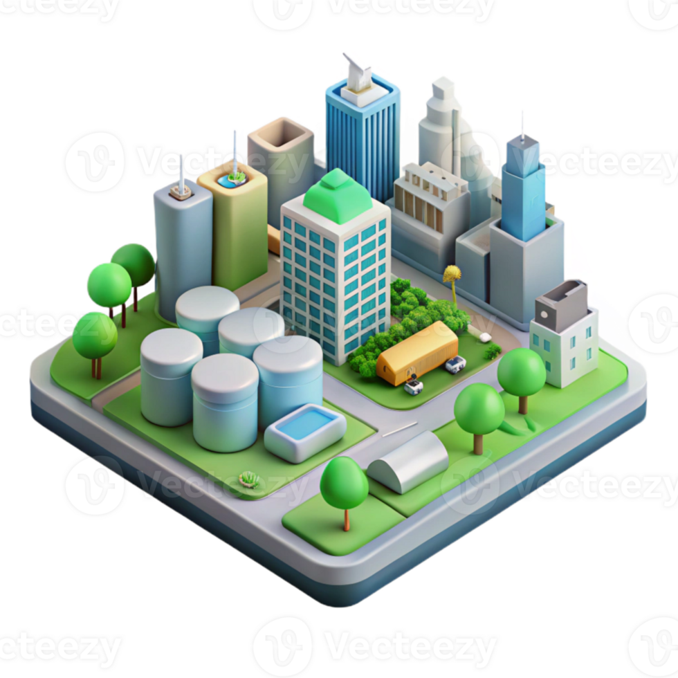vibrant artistic Sustainable Urban Planning Diagram Transparent detailed png