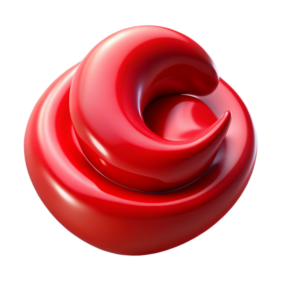 wonderful creative Swirling Red Fluid Motion Isolated on Transparent Background authentic png