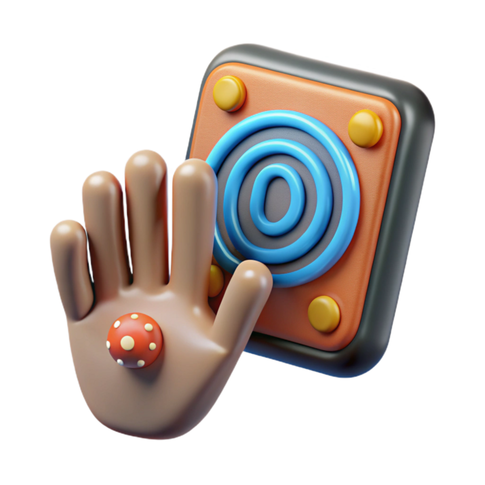 dramatic modern Symbiotic Interface with Gesture Recognition Cutout Element professional png
