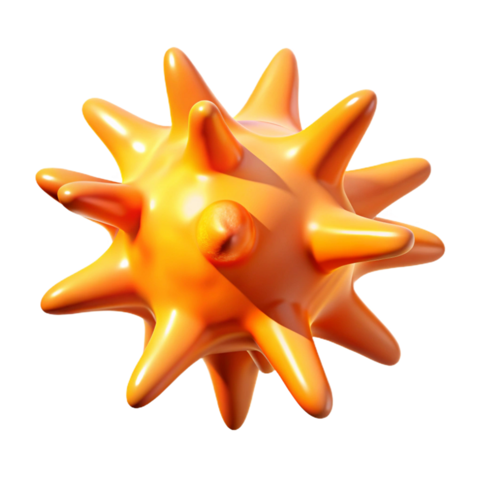 wonderful rustic Synapse Firing Bright Orange Cutout premium png