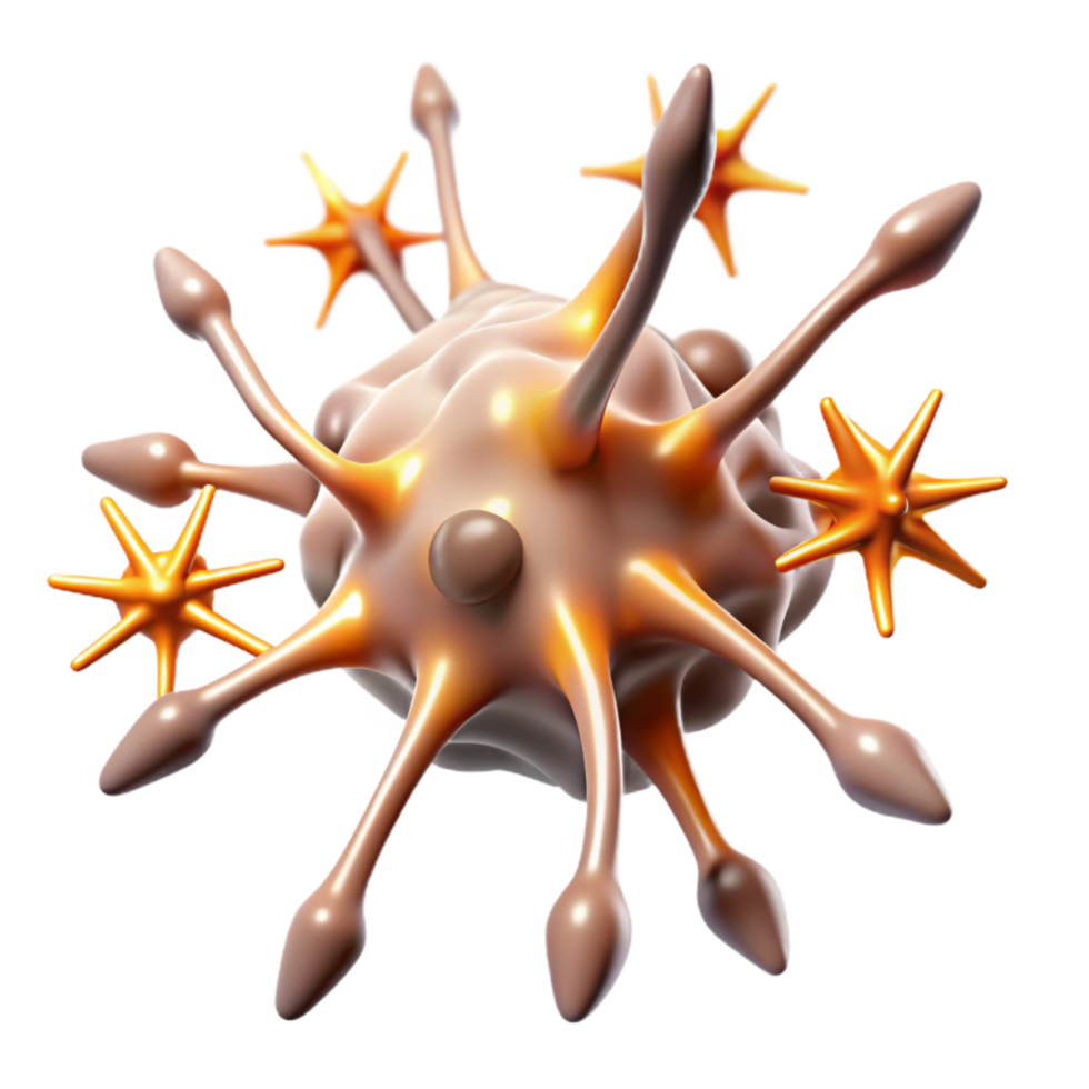 vibrant minimalist Synaptic Activity Illustration Transparent Background with Animated Sparks original png