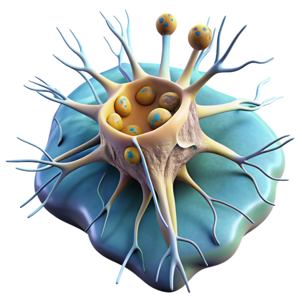 impressive minimalist Synaptic Plasticity Diagram Cutout with Microscopic Detail authentic png