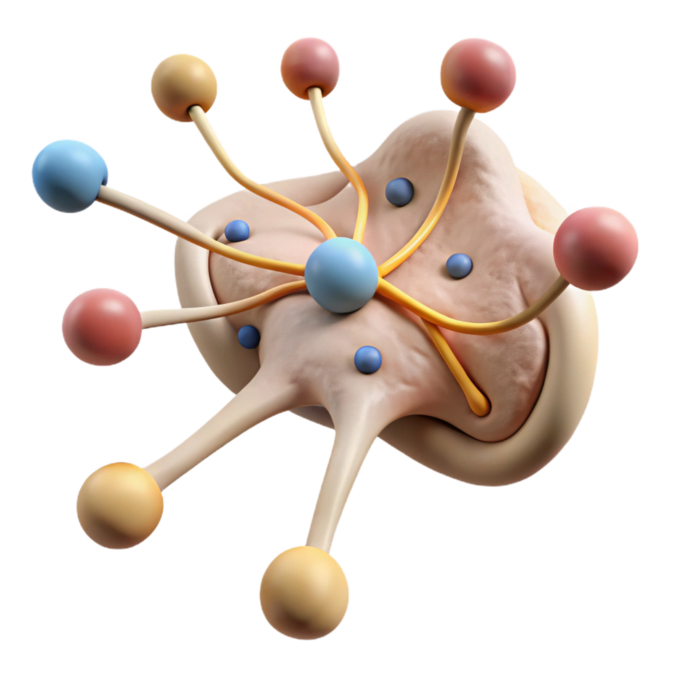 impressive minimalist Synaptic Transmission Diagram Cutout with Clear Explanations premium png