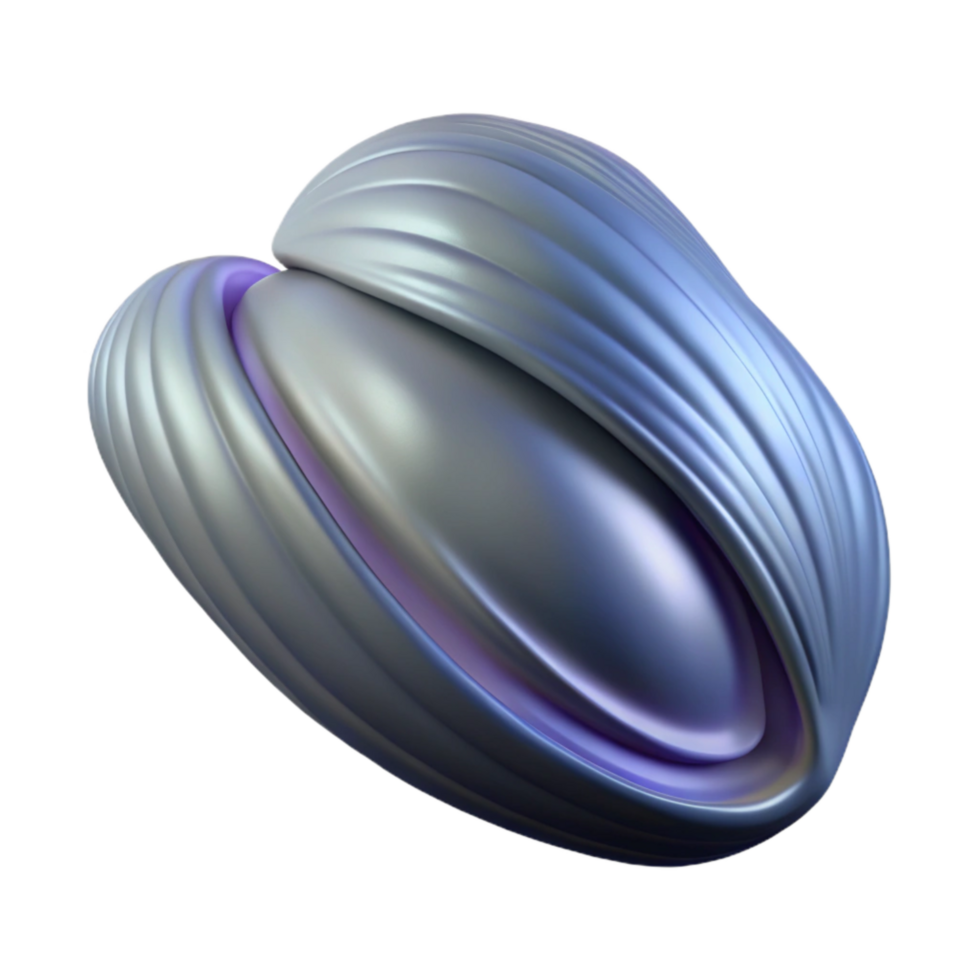 magnificent abstract Synthetically Grown Mussel Isolated Transparent Background exclusive png