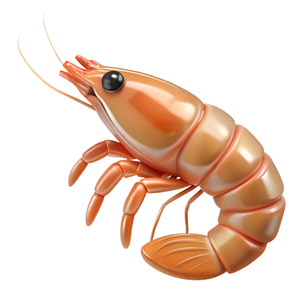 vibrant abstract Synthetically Grown Shrimp Isolated Transparent Background original png