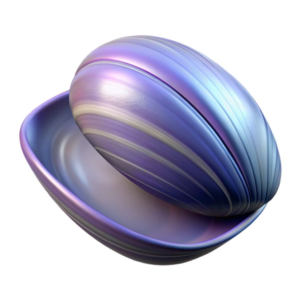 elegant contemporary Synthetically Grown Mussel Isolated Transparent Background png