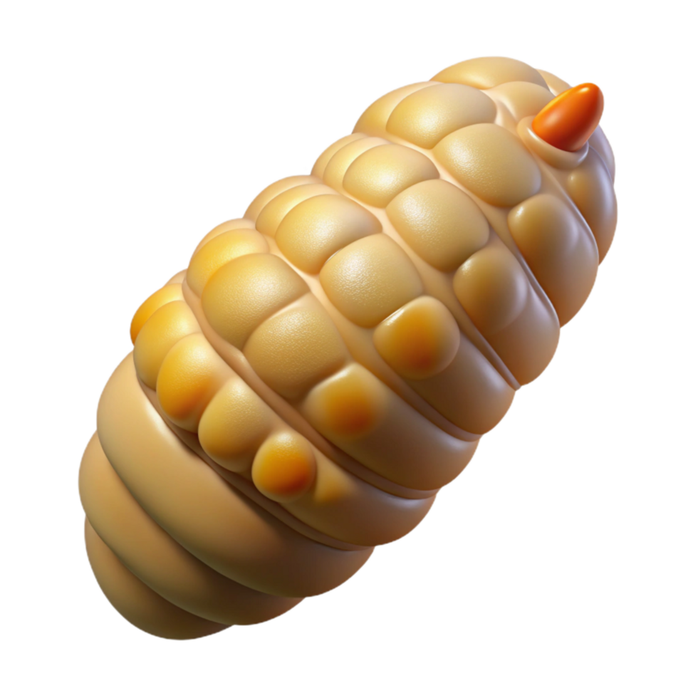 wonderful minimalist Synthetically Grown Silkworm Pupae Close Up Cutout high quality png