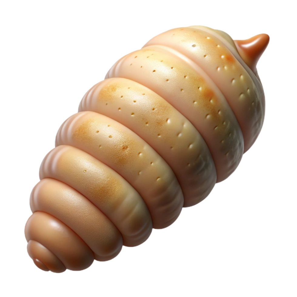 magnificent traditional Synthetically Grown Silkworm Pupae Close Up Cutout detailed png