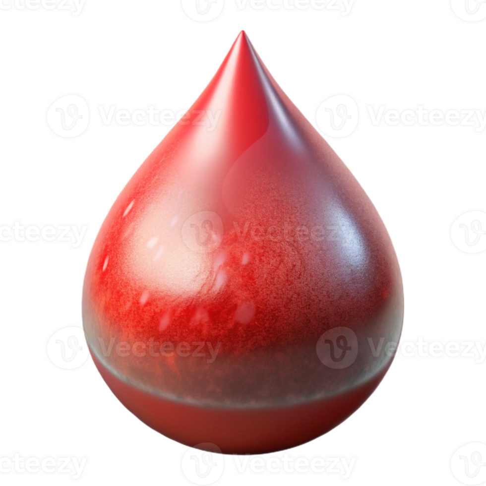 stunning traditional Synthetic Blood Drop Isolated with Red Glow premium png
