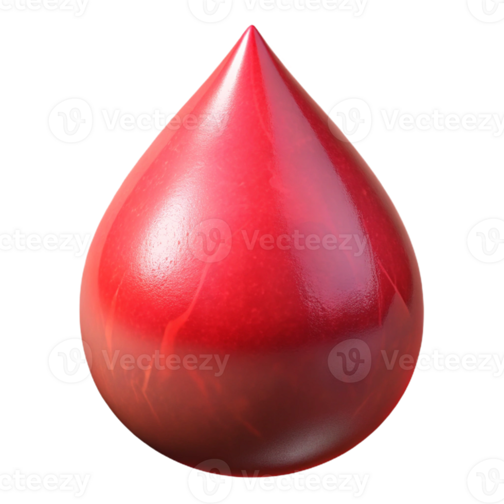 beautiful vintage Synthetic Blood Drop Isolated with Red Glow high quality png