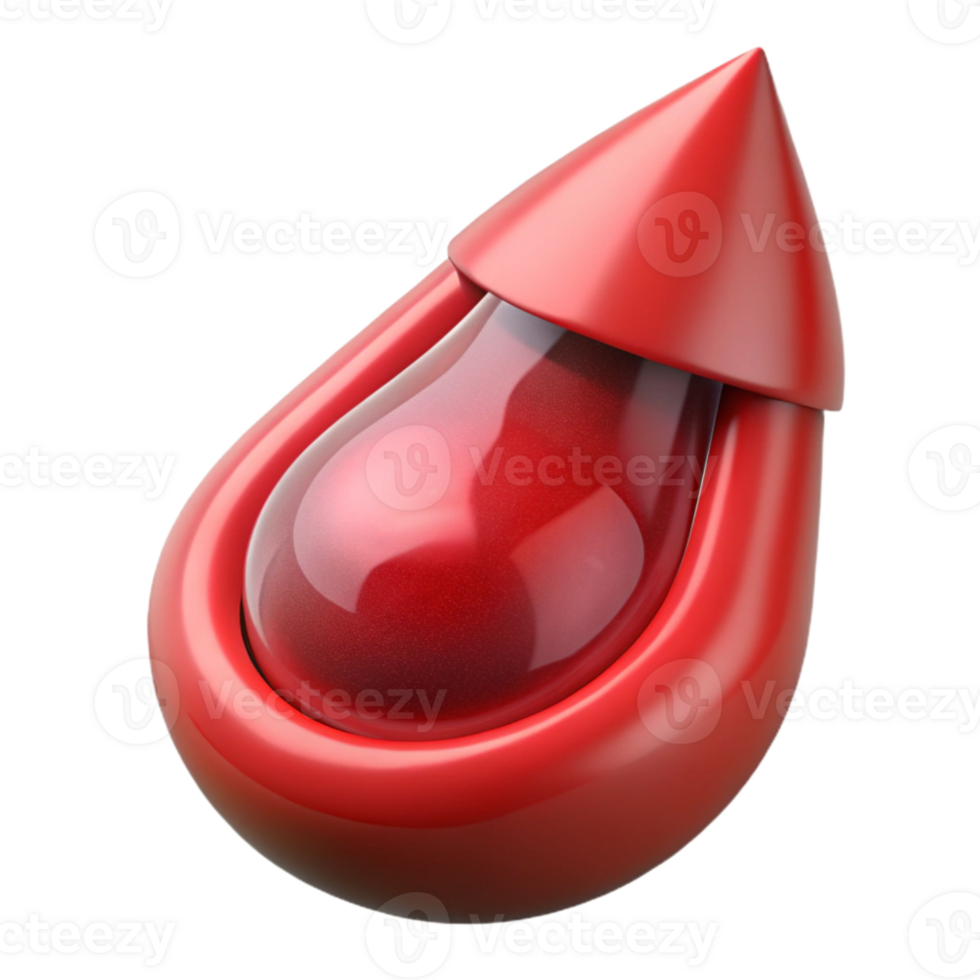 elegant traditional Synthetic Blood Sample Close Up Transparent Background png