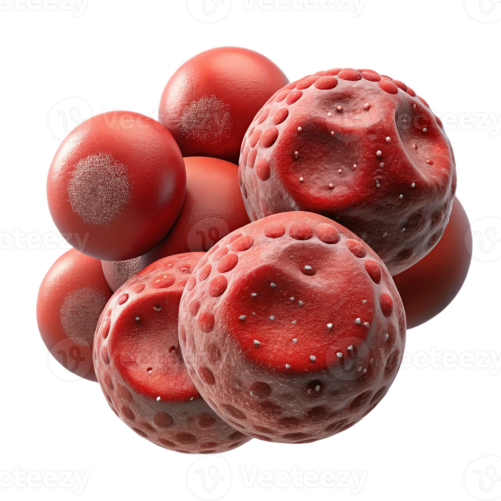 extraordinary classic Synthetic Blood Cells Microscopic View Transparent Background high quality png