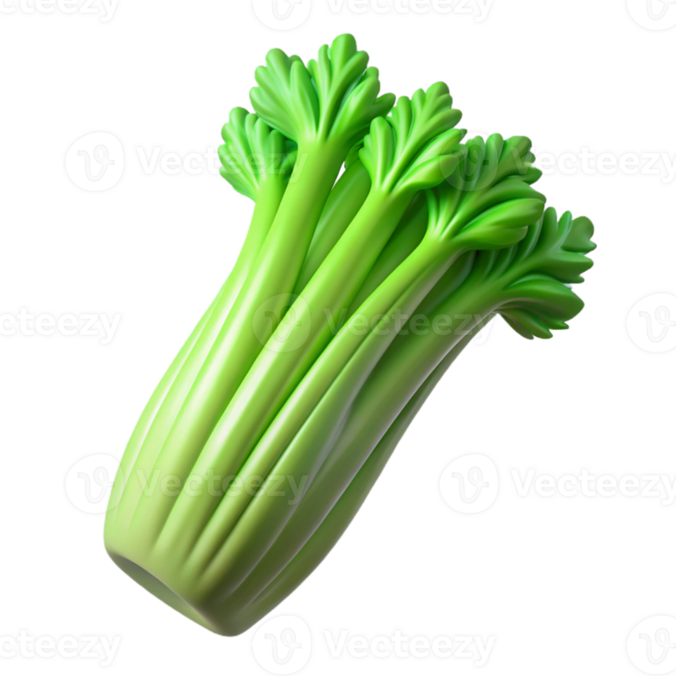 stunning creative Synthetic Celery Stalk Green Ribs Cutout detailed png