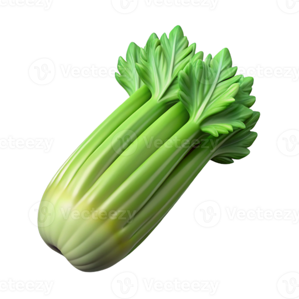 magnificent abstract Synthetic Celery Stalk Green Ribs Cutout high quality png