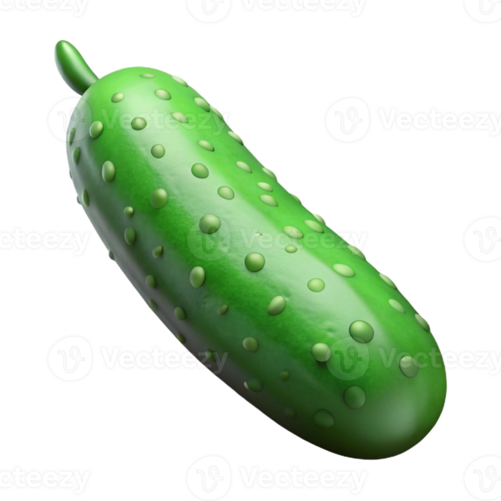 vibrant rustic Synthetic Cucumber Green Skin Isolated high resolution png