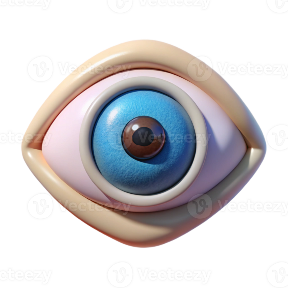 magnificent classic Synthetic Dream Eye Cutout on Transparent Background png