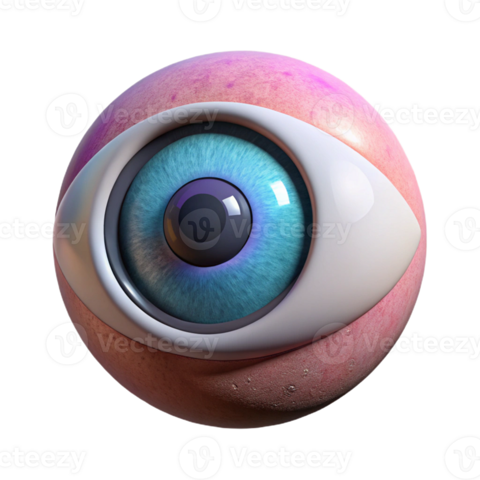 extraordinary modern Synthetic Dream Eye Cutout on Transparent Background high quality png