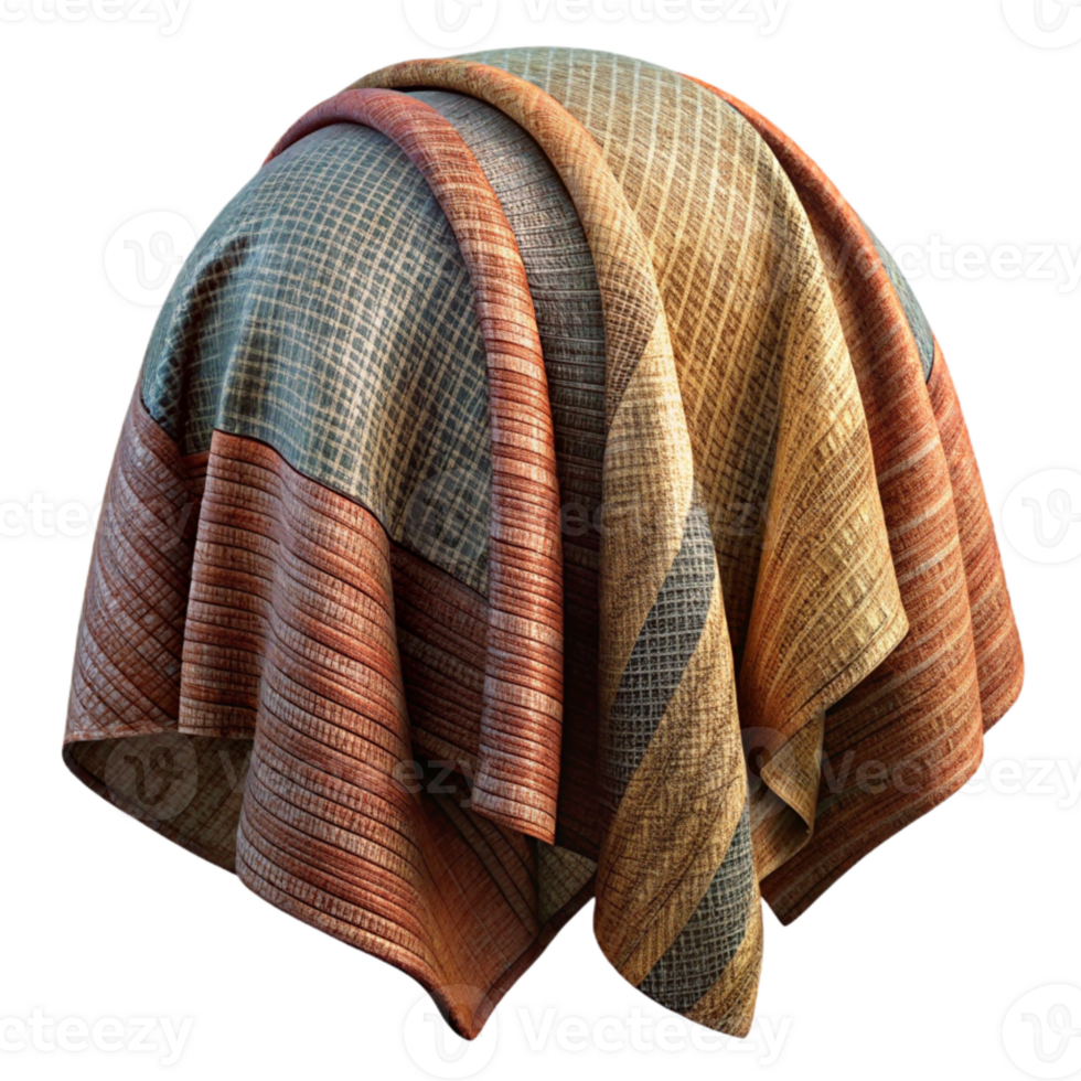 serene rustic Synthetic Fabric with Woven Pattern Transparent Background genuine png