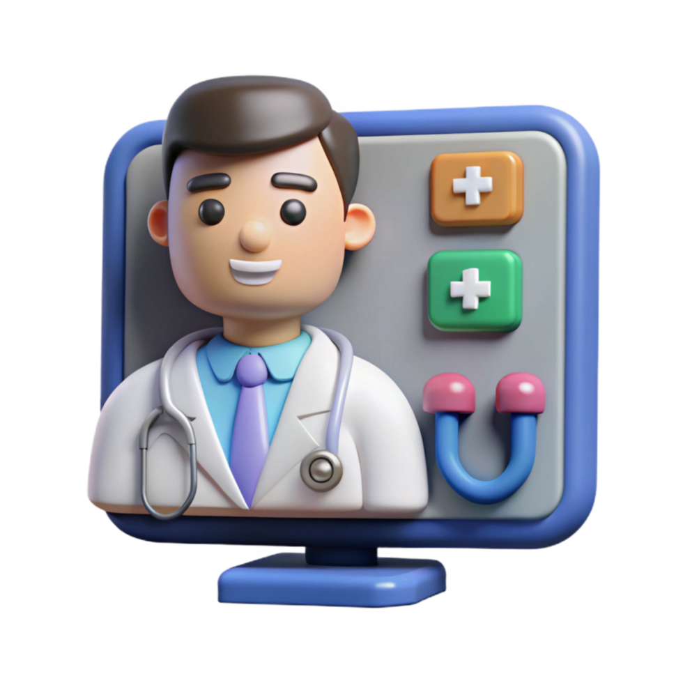 vibrant contemporary Telemedicine Call Interface Transparent png
