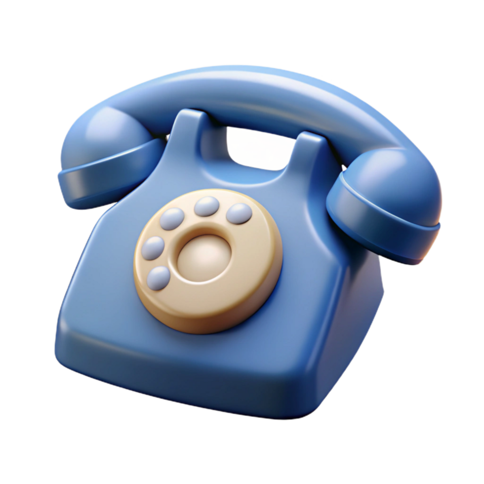 serene minimalist Telephone Icon Isolated Rotary Style high resolution png