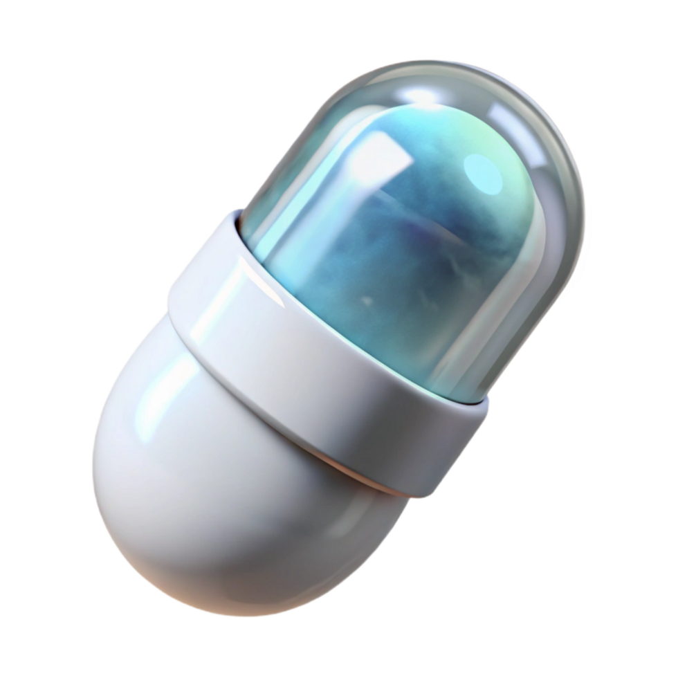 impressive traditional Teleportation Capsule Sleek White Design Transparent Background detailed png