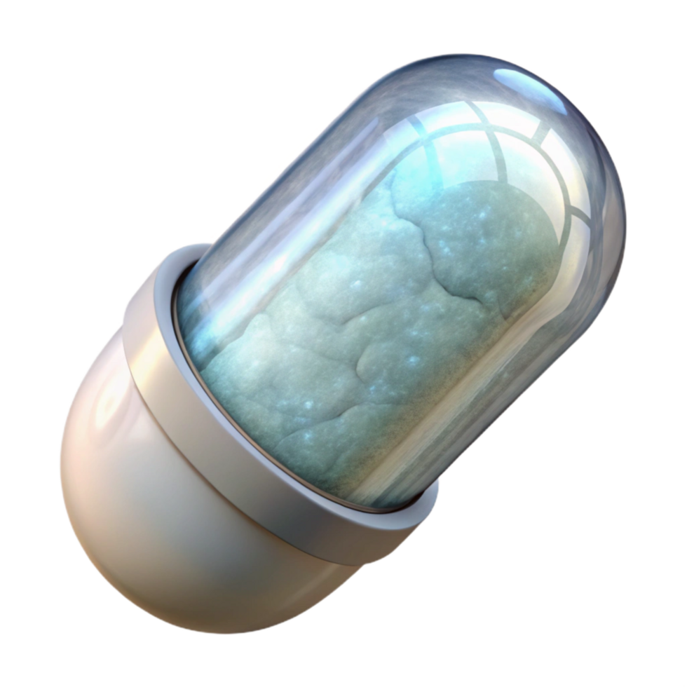 stunning classic Teleportation Capsule Sleek White Design Transparent Background genuine png
