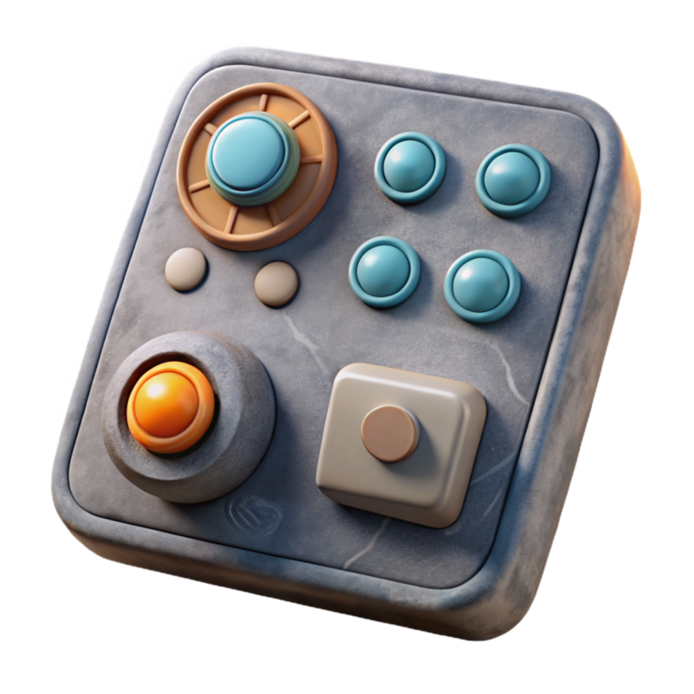 serene minimalist Teleportation Device Control Panel Buttons and Dials Cutout Element high quality png