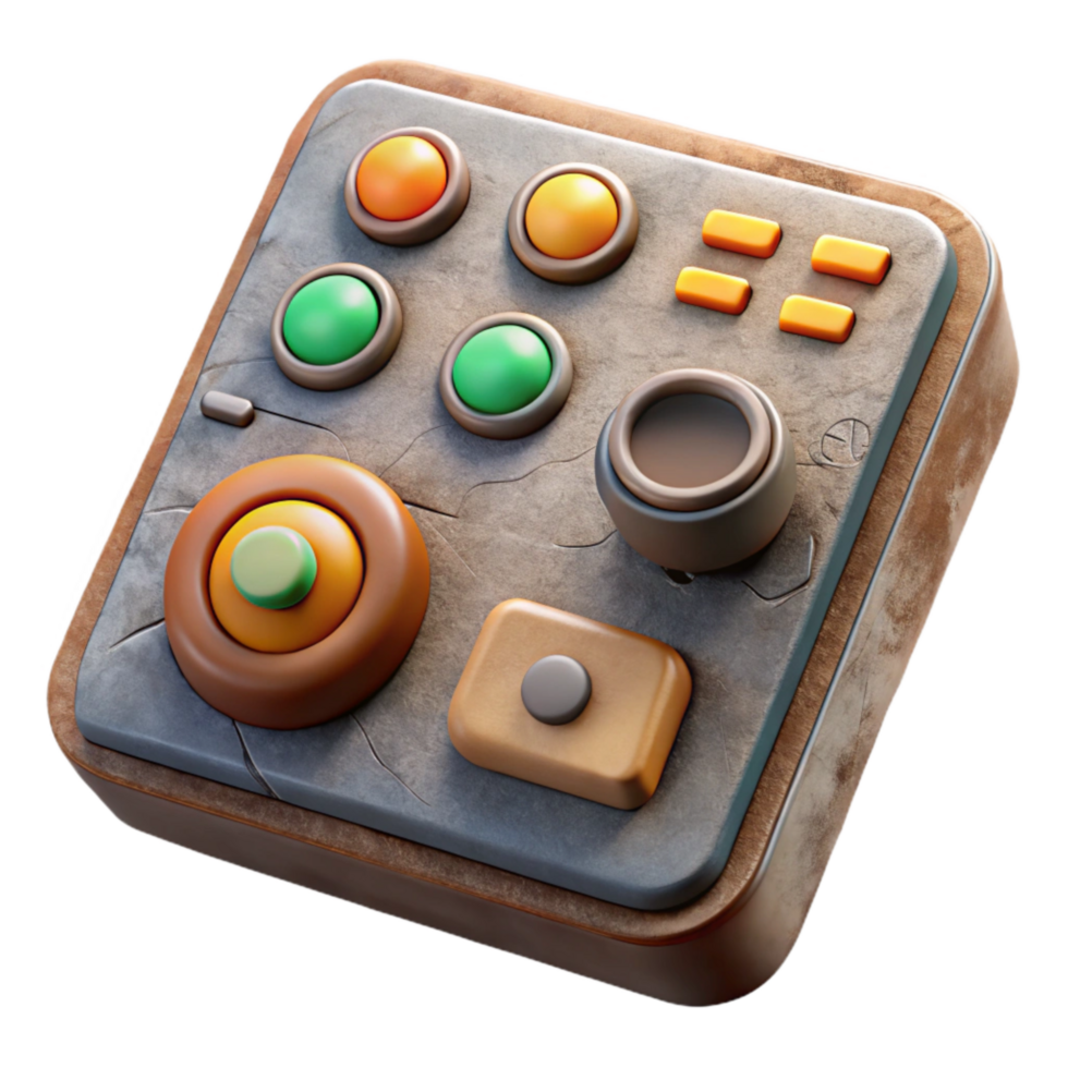 serene modern Teleportation Device Control Panel Buttons and Dials Cutout Element png