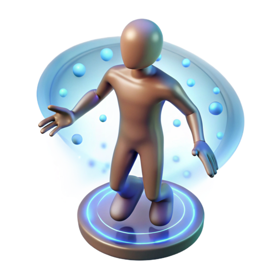 beautiful creative Teleportation Effect Disappearing Figure Transparent Background high resolution png