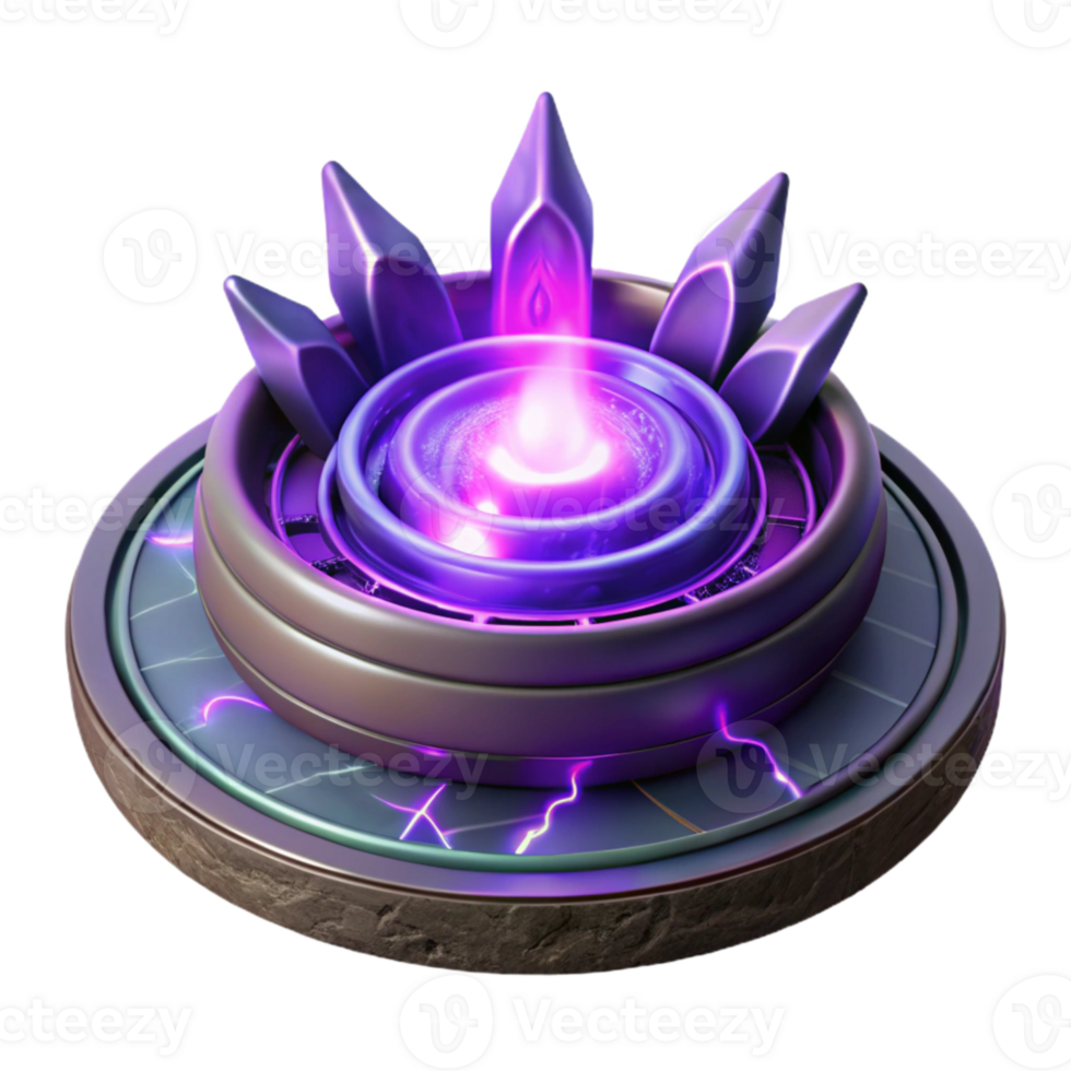 vibrant contemporary Teleportation Energy Field Purple Glow Cutout premium png