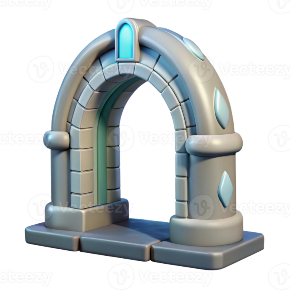 extraordinary vintage Teleportation Gateway Arch Design Transparent Background high quality png