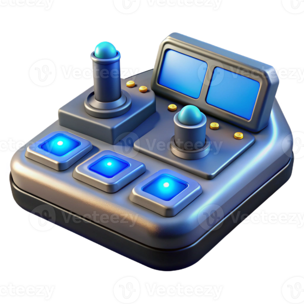 vibrant abstract Teleportation Platform Control Panel Blue Lights Cutout Element detailed png
