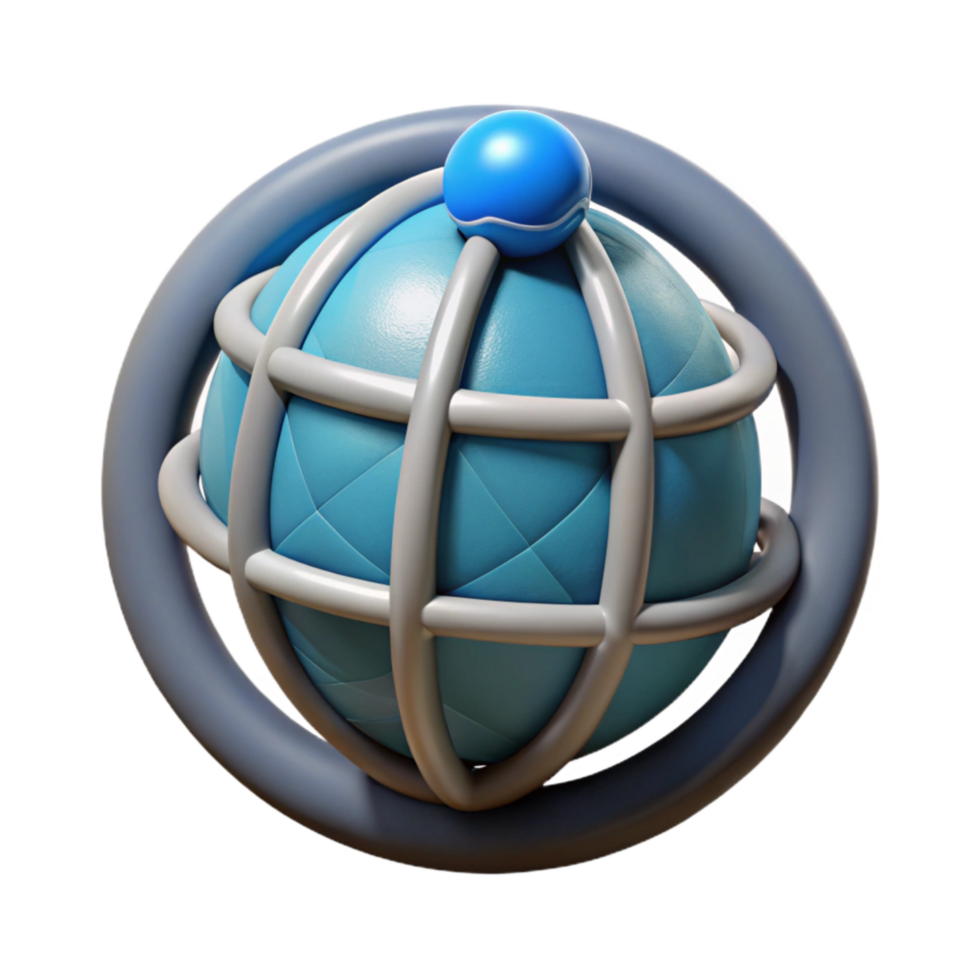 beautiful classic Teleportation Symbol with Globe Icon Isolated professional png