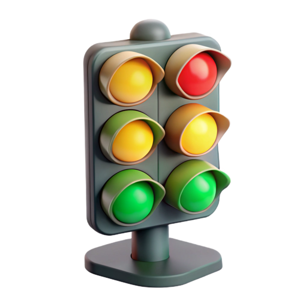 elegant contemporary Temporary Traffic Lights Isolated on Transparent Background high resolution png