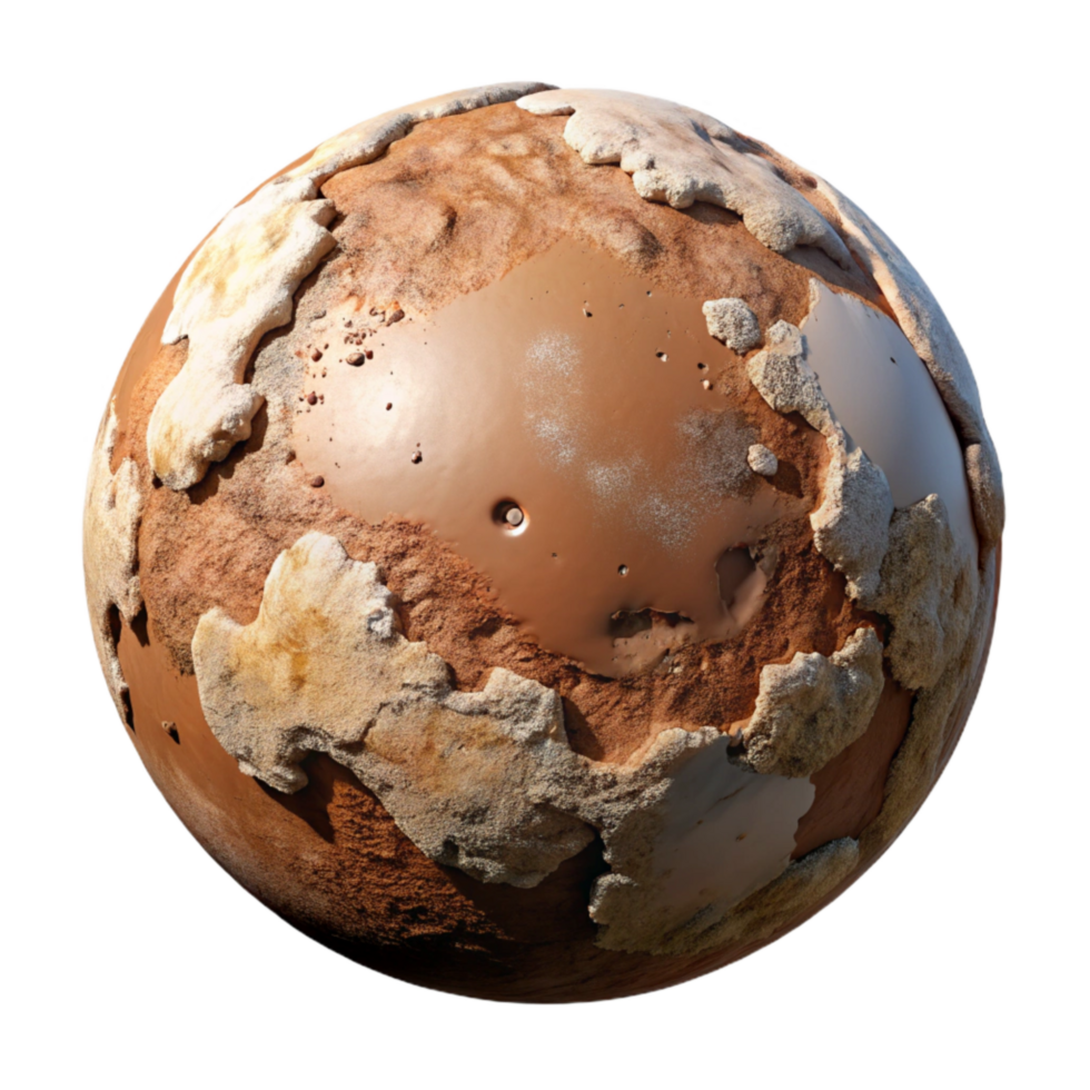 beautiful modern Terraforming Mars Landscape Aerial View Cutout png