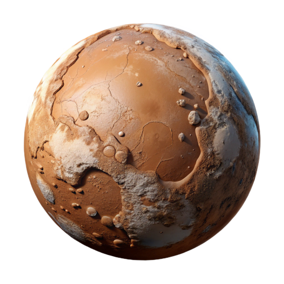 wonderful creative Terraforming Mars Landscape Aerial View Cutout premium png