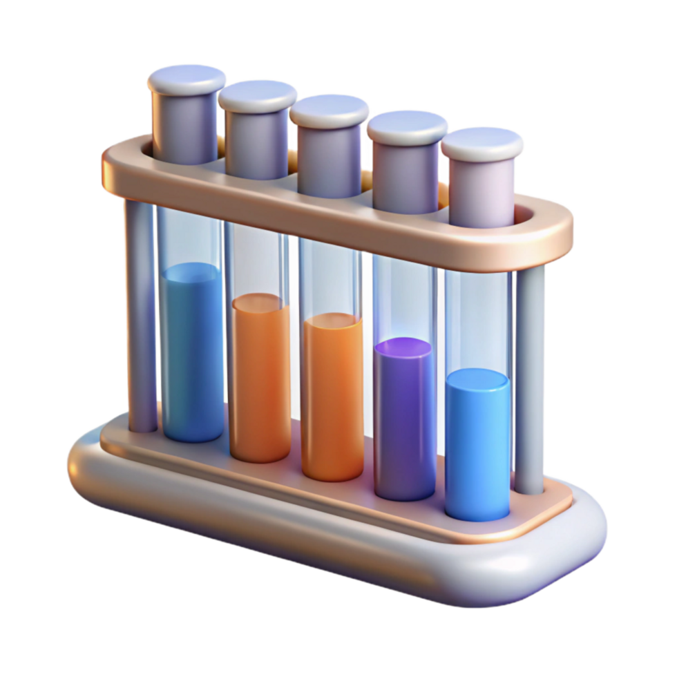 stunning rustic Test Tube Rack with Vials Transparent Isolated professional png
