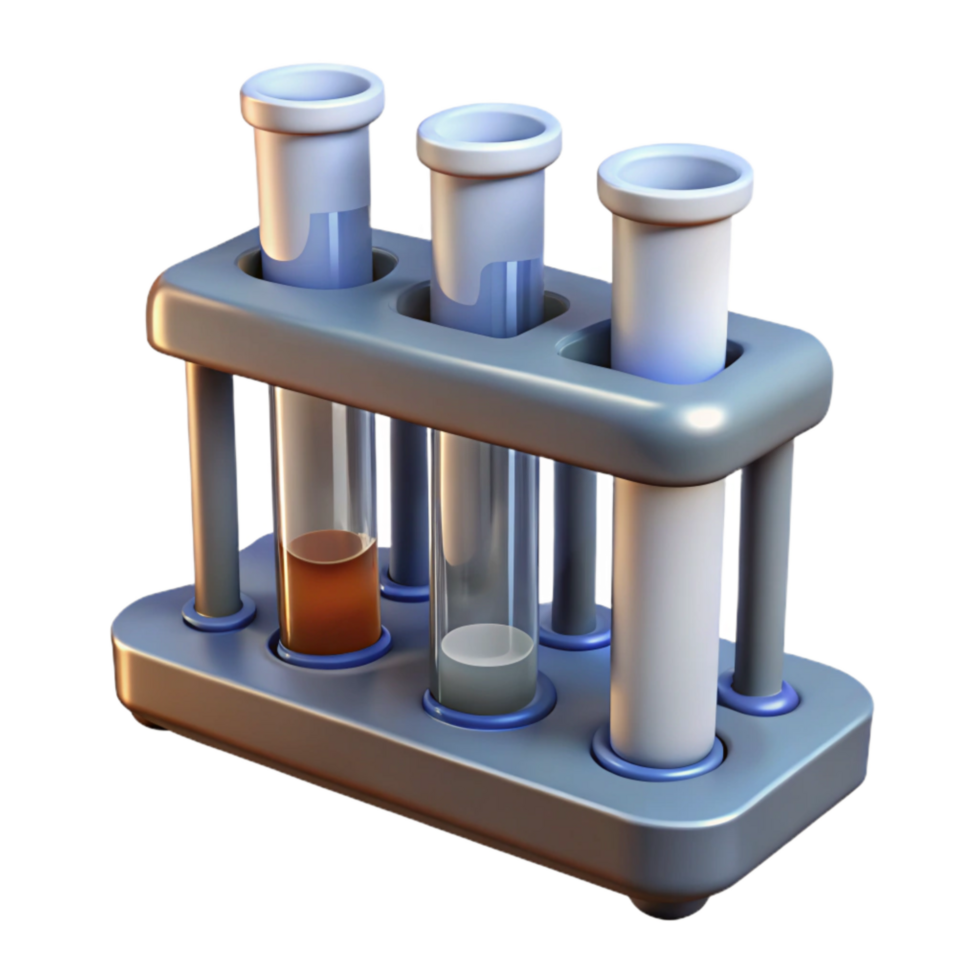 wonderful abstract Test Tube Rack with Vials Transparent Isolated high quality png