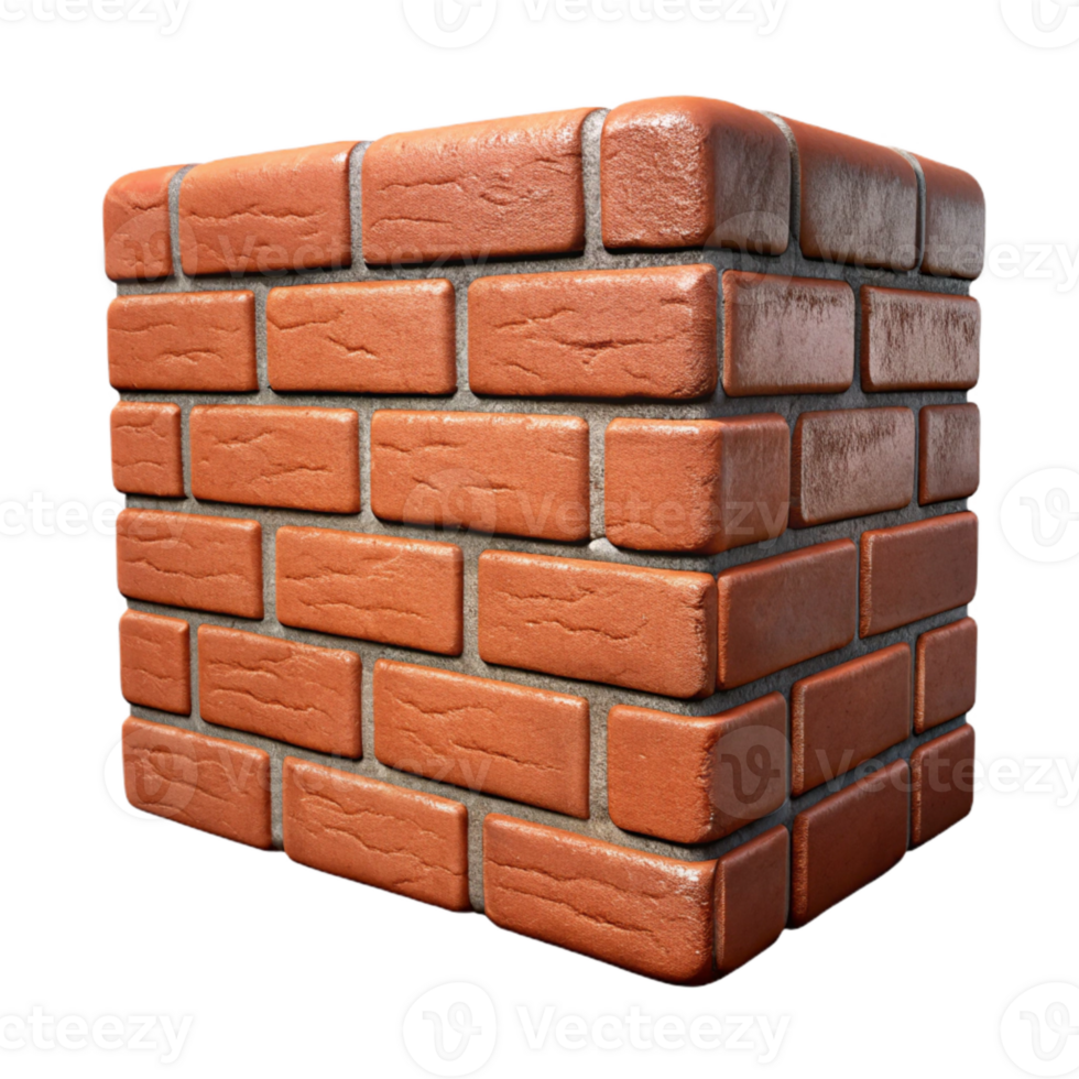 extraordinary rustic Textured Brick Wall Section Transparent Background high resolution png