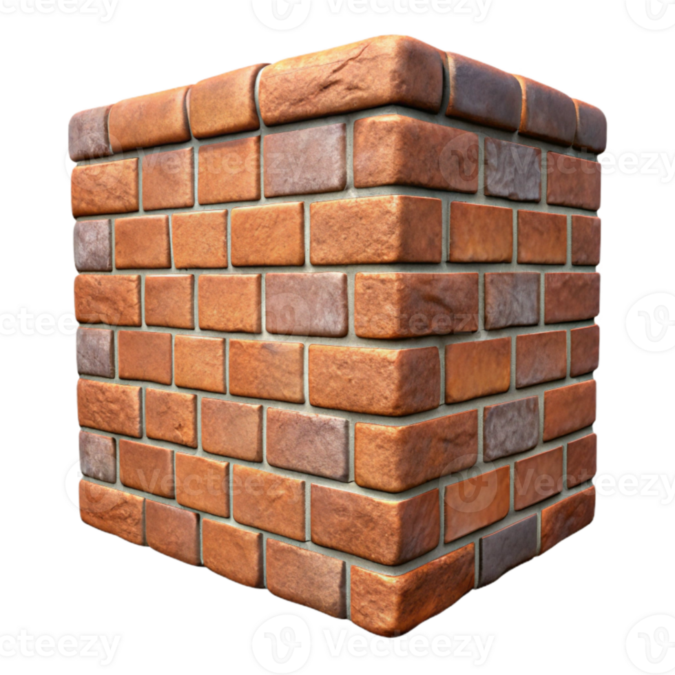 extraordinary contemporary Textured Brick Wall Section Transparent Background png