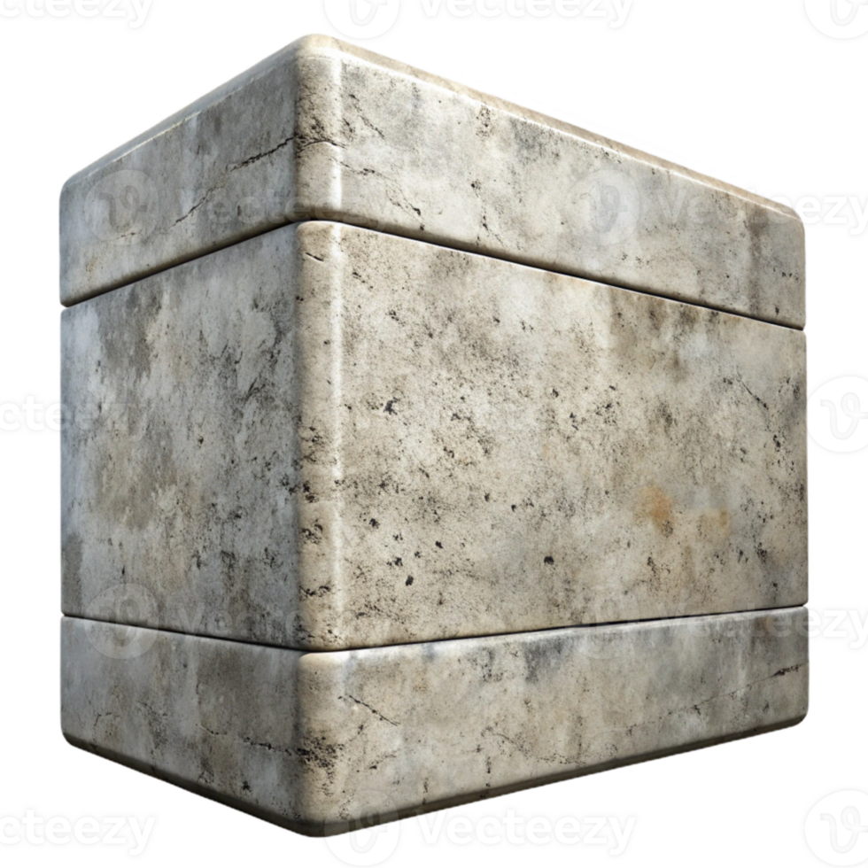 serene contemporary Textured Concrete Wall Section Transparent Background png