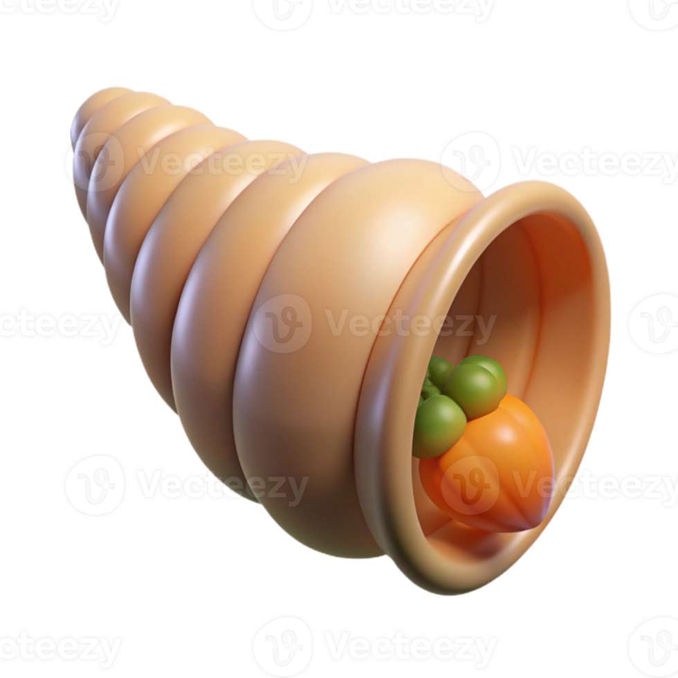 extraordinary creative Thanksgiving Cornucopia Side View Transparent high resolution png
