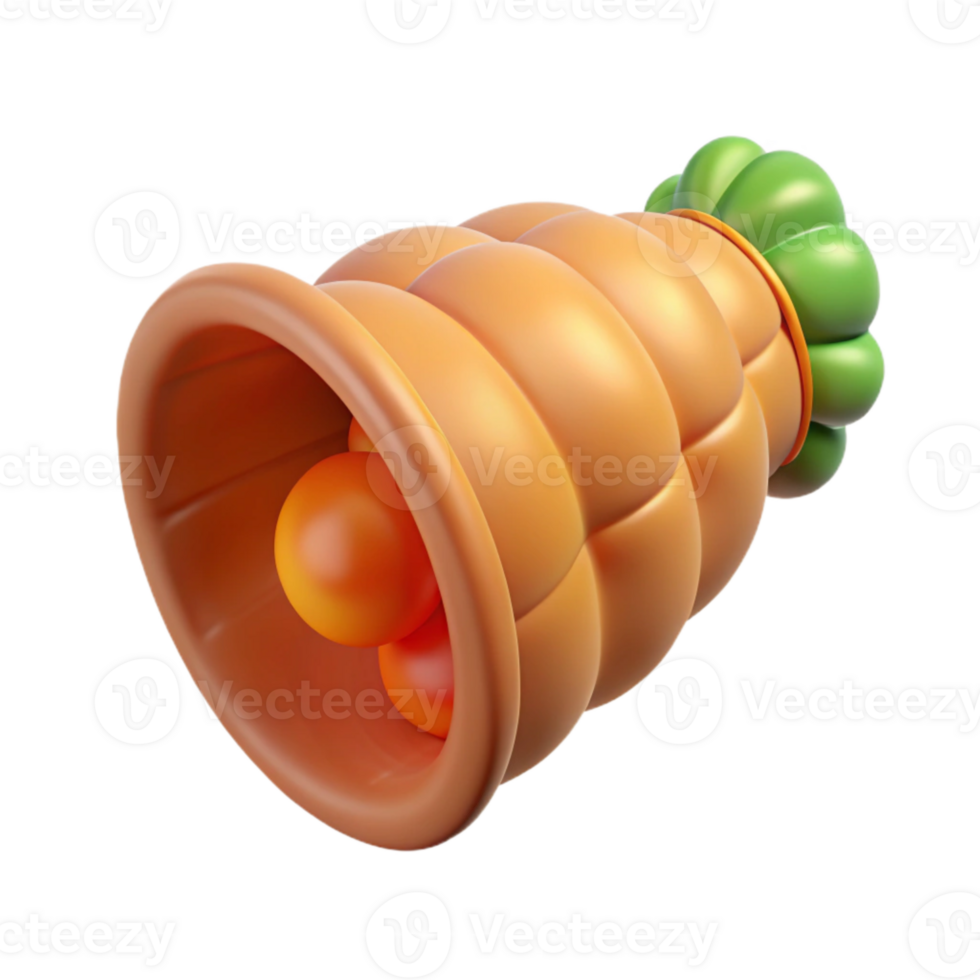 extraordinary rustic Thanksgiving Cornucopia Side View Transparent authentic png