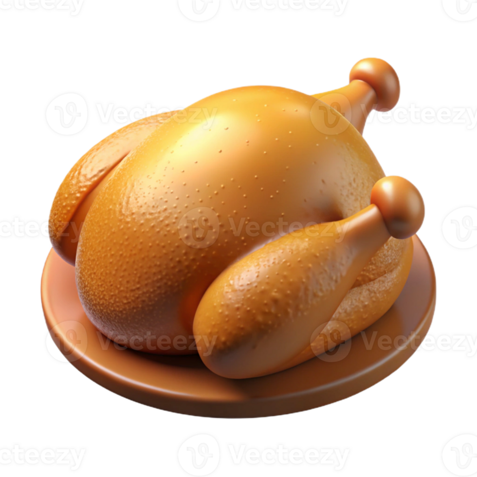 beautiful traditional Thanksgiving Roasted Turkey Golden Brown Isolated Element high resolution png