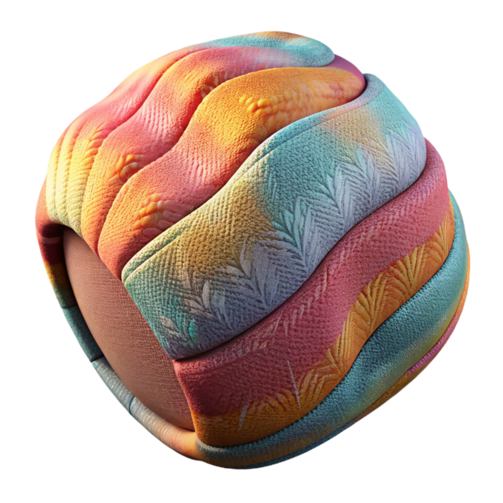 vibrant minimalist Thermochromic Textile Graphic Isolated original png