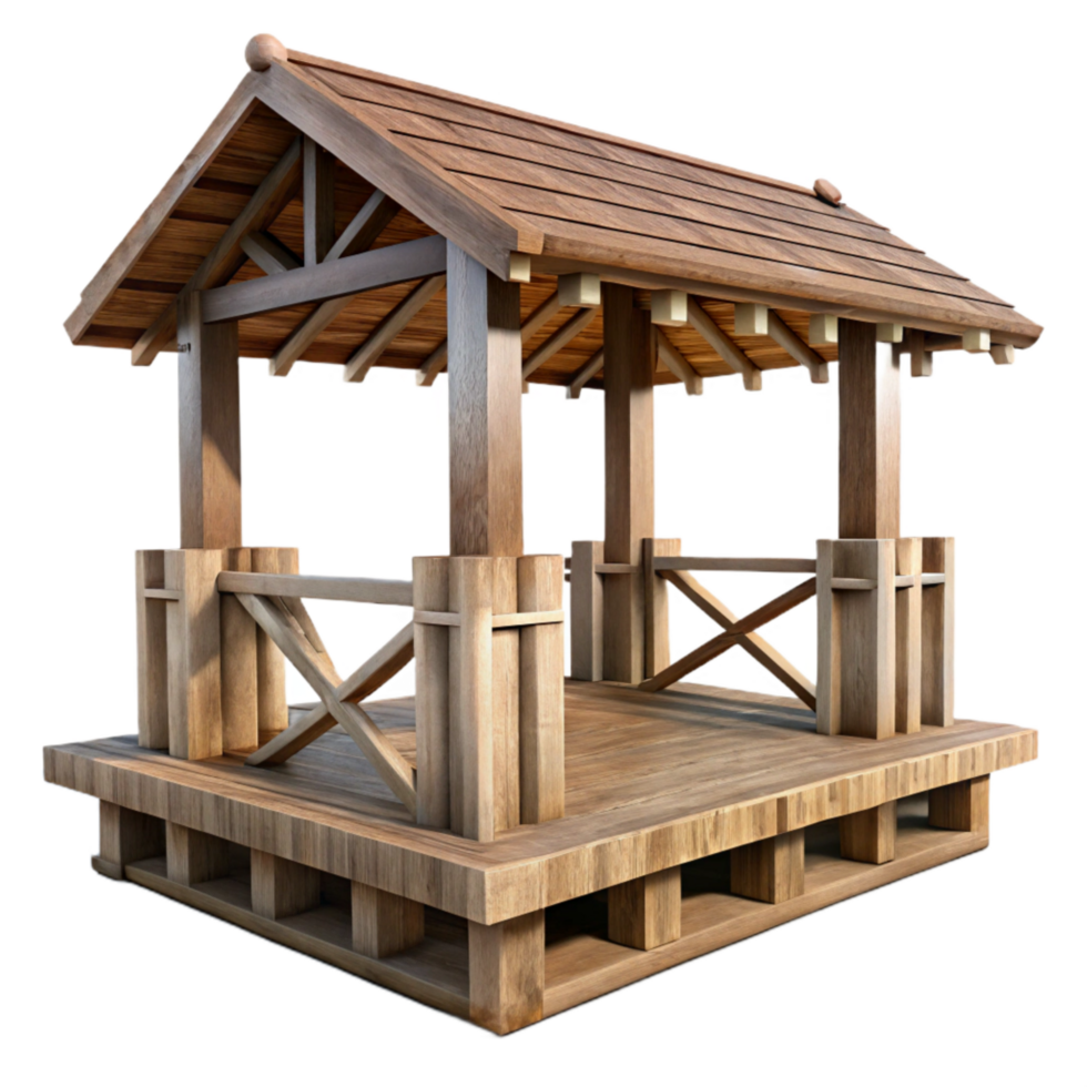 stunning abstract Timber Bridge Structure Side View Isolated genuine png
