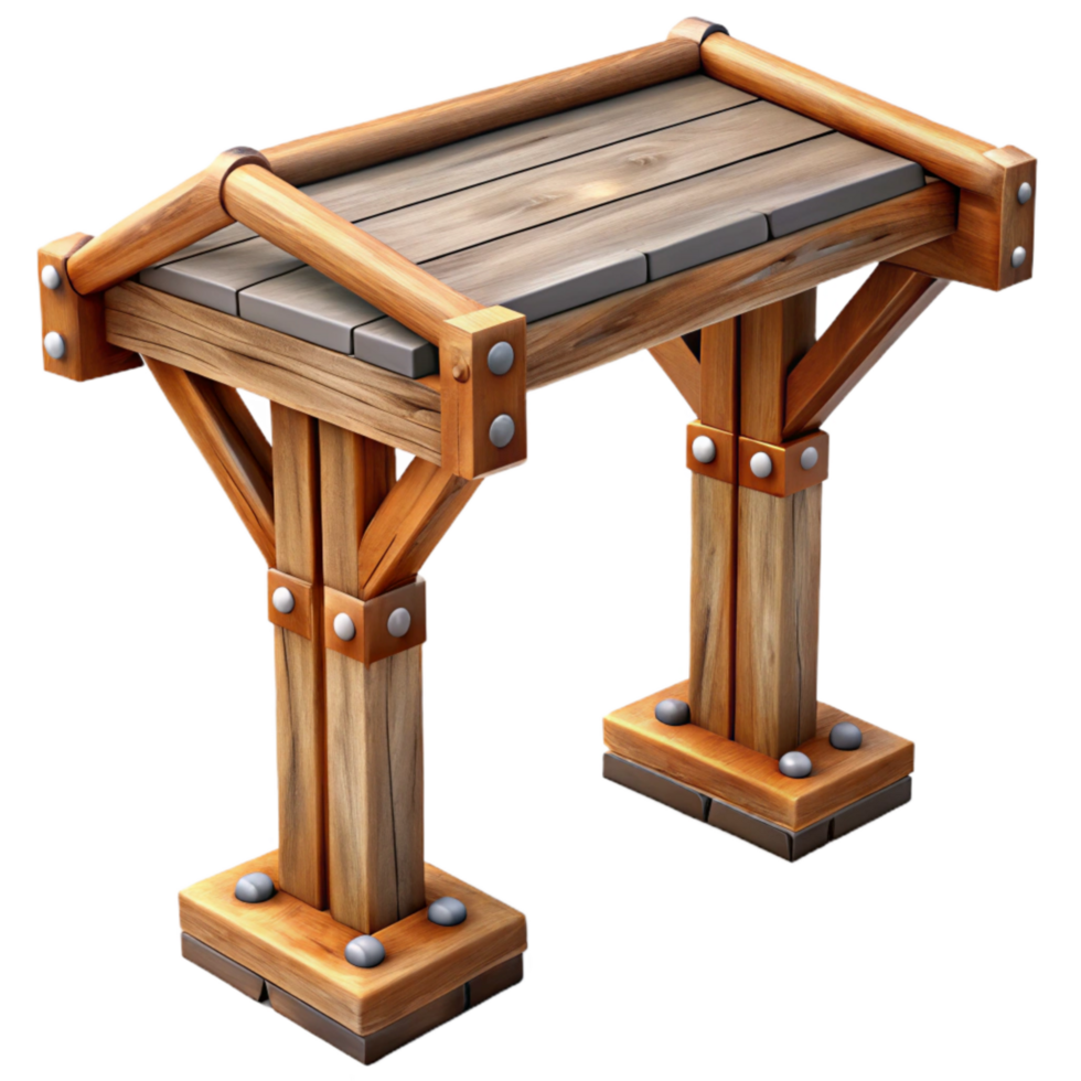 extraordinary rustic Timber Beam Support Structure Detail Isolated png
